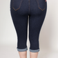 DARK BLUE CAPRIS PLUS SIZE-WSP/7.00-PKG/12-SIZE/14x3.16x3.18x2.20x2.22.24